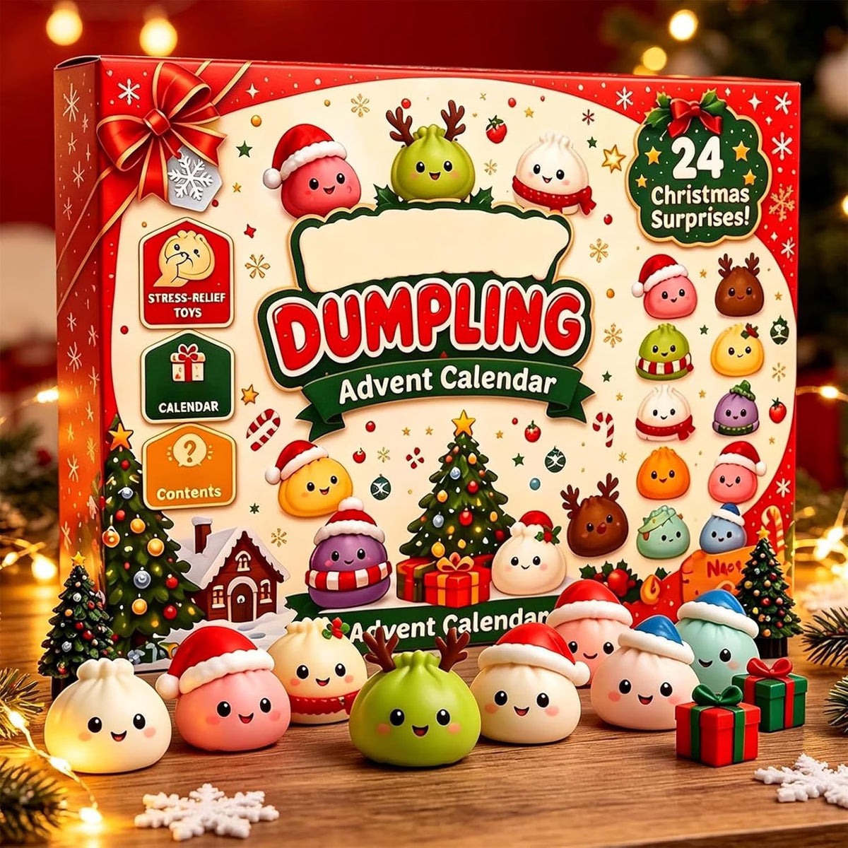 2026 Christmas Advent Calendar with 24 Fidget Toys 24 Days of Sensory Surprises Countdown Gift for Adults Stress Relief Holiday Party Favors