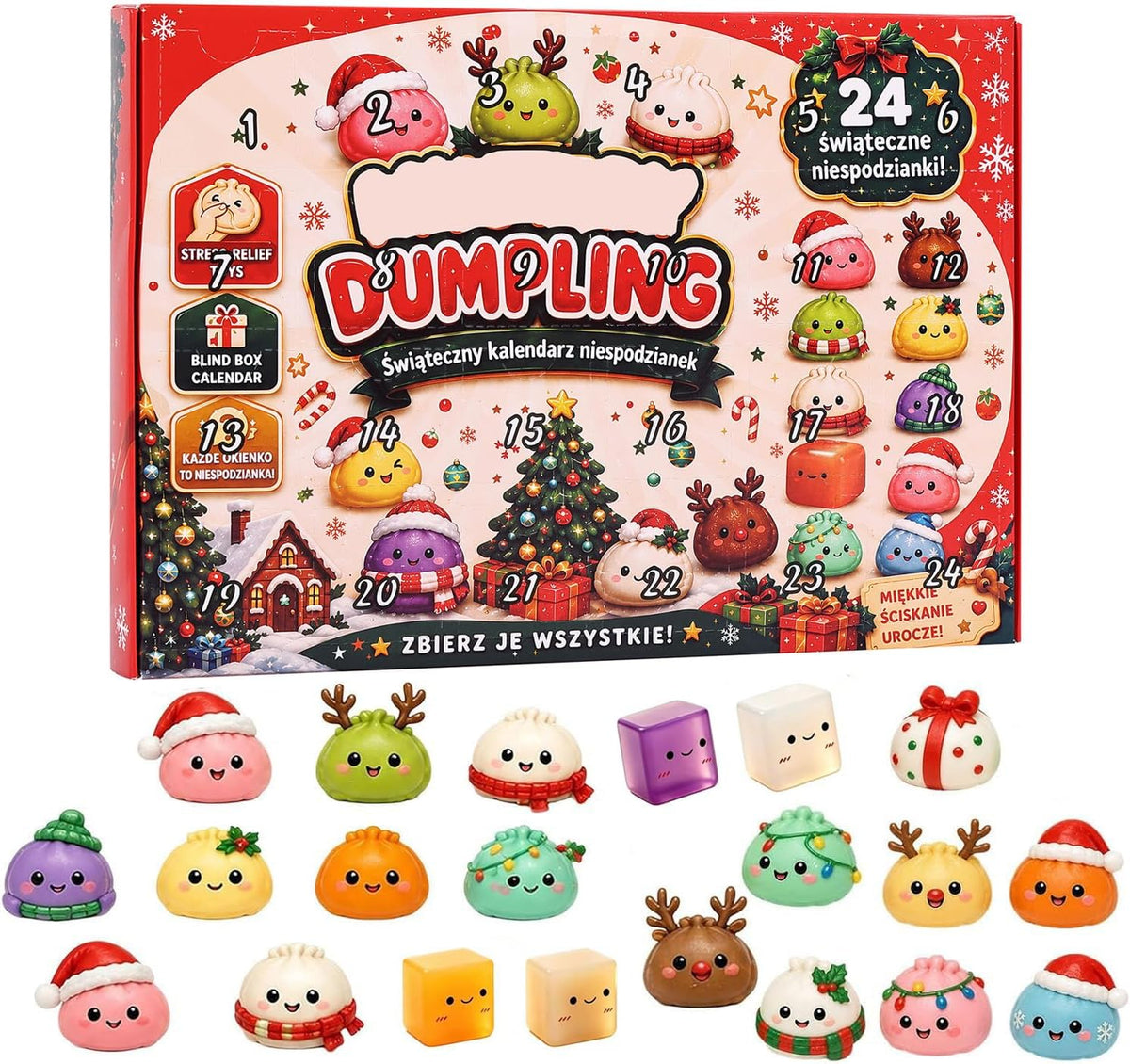 Squishy Advent Calendar 2026 Countdown, Christmas Squishies for Adults